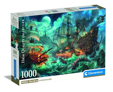Puslespill 1000 HQC Pirates Battle Clementoni
