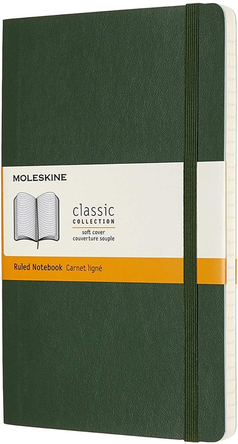 Moleskine Notatbok Linjert Myrtle Green Soft Large