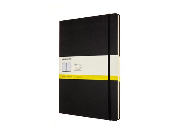 Moleskine Classic Notebook Hard A4 Ruter Black