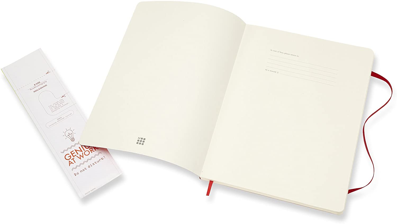 Moleskine Notatbok Linjert Rød Myk XL