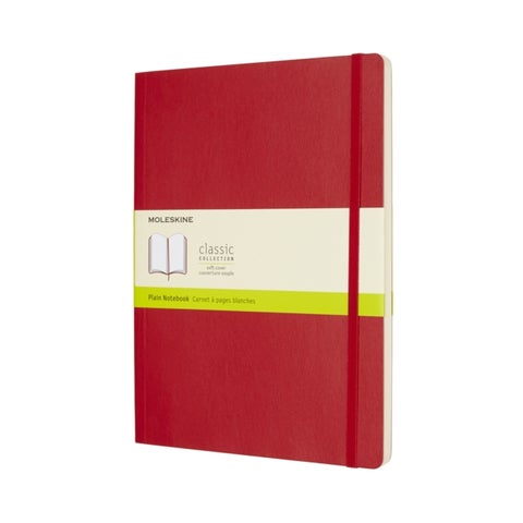 Notatbok Moleskine Scarlet Rød Ulinjert Myk XL