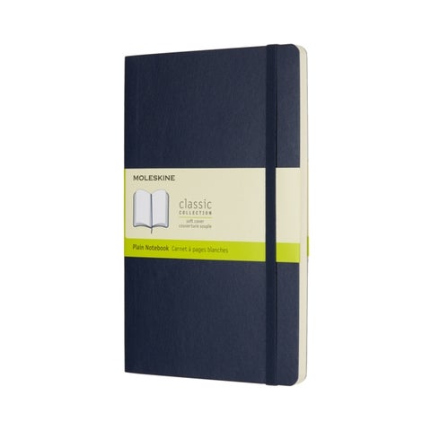 Moleskine Notatbok Ulinjert Sapphire Blue Myk Large