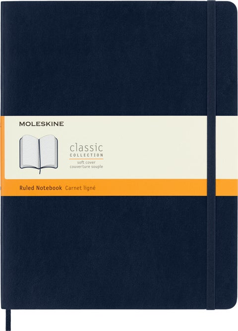 Moleskine Notatbok Linjert Sapphire Blå Soft XL