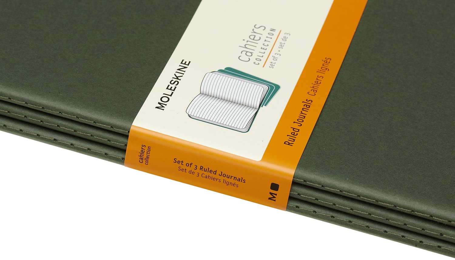 Moleskine Myrtle Green Extra Large Ruled Cahier Journal (set Of 3)