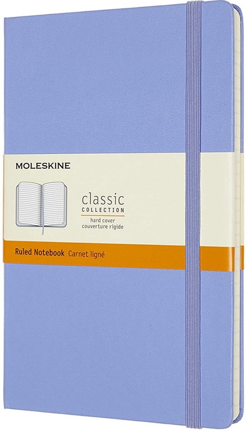 Moleskine Notatbok Hard L Linjert Hydrangea Blue