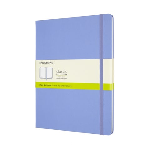 Moleskine Extra Large Plain Hardcover Notebook - Hydrangea Blue