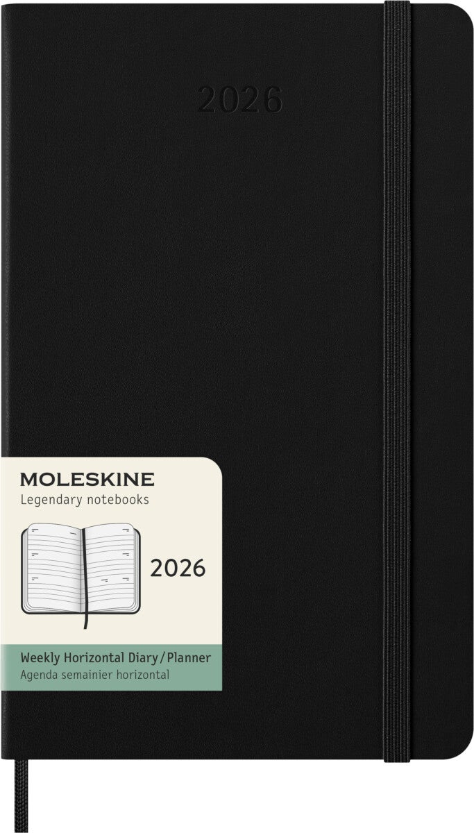 Moleskine 2026 12 Month Weekly Horizontal Layout Diary