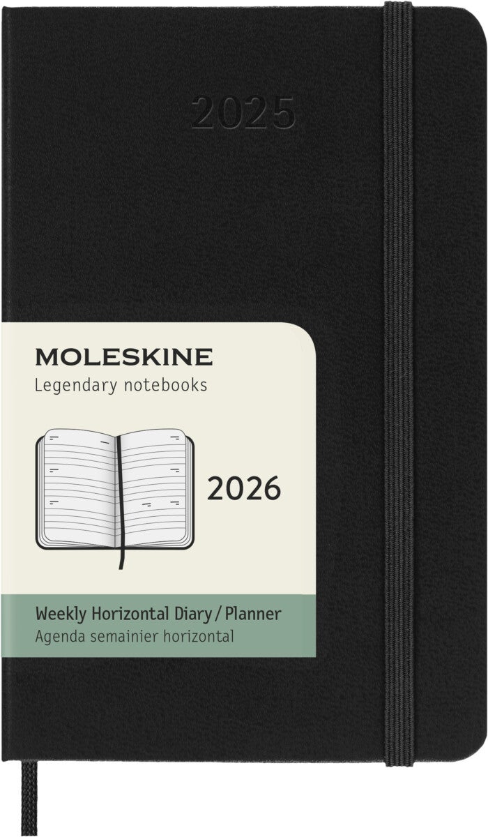 Kalender Moleskine 2026 Hard P Uke Hor Sort