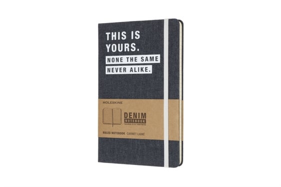 Moleskine Denim Notebook Limited Collection 'this Is Yours' Large Ruled Notebook Hard