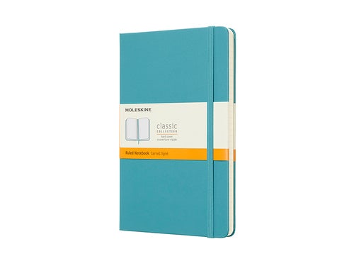 Moleskine Notatbok Linjert Reef Blue Hard Large