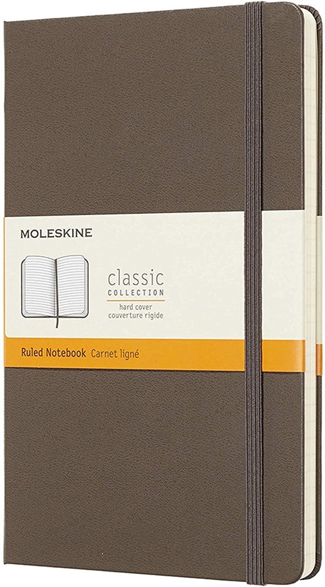 Moleskine Notatbok Hard L Linjert Earth Brown
