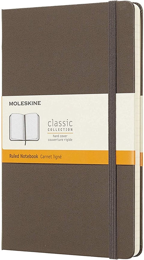 Moleskine Notatbok Hard L Linjert Earth Brown