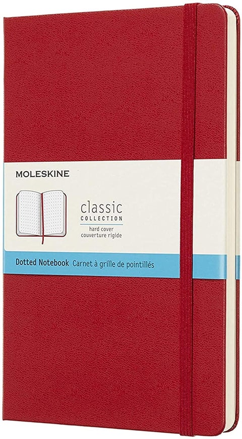 Notatbok Moleskine L Prikker Rød Hard