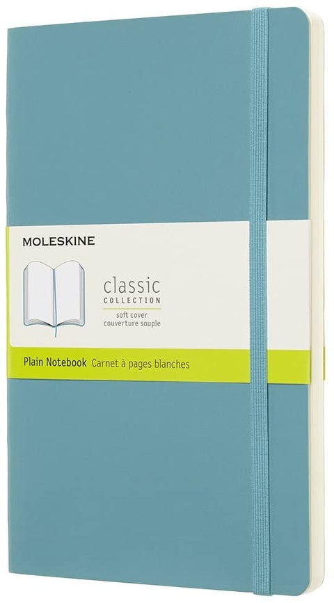 Moleskine Reef Blue Notebook Large Plain Soft