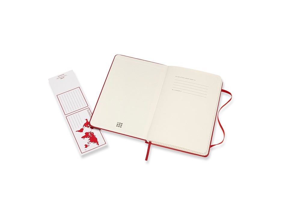Moleskine Ntbk M Sq Scarl Red Hard