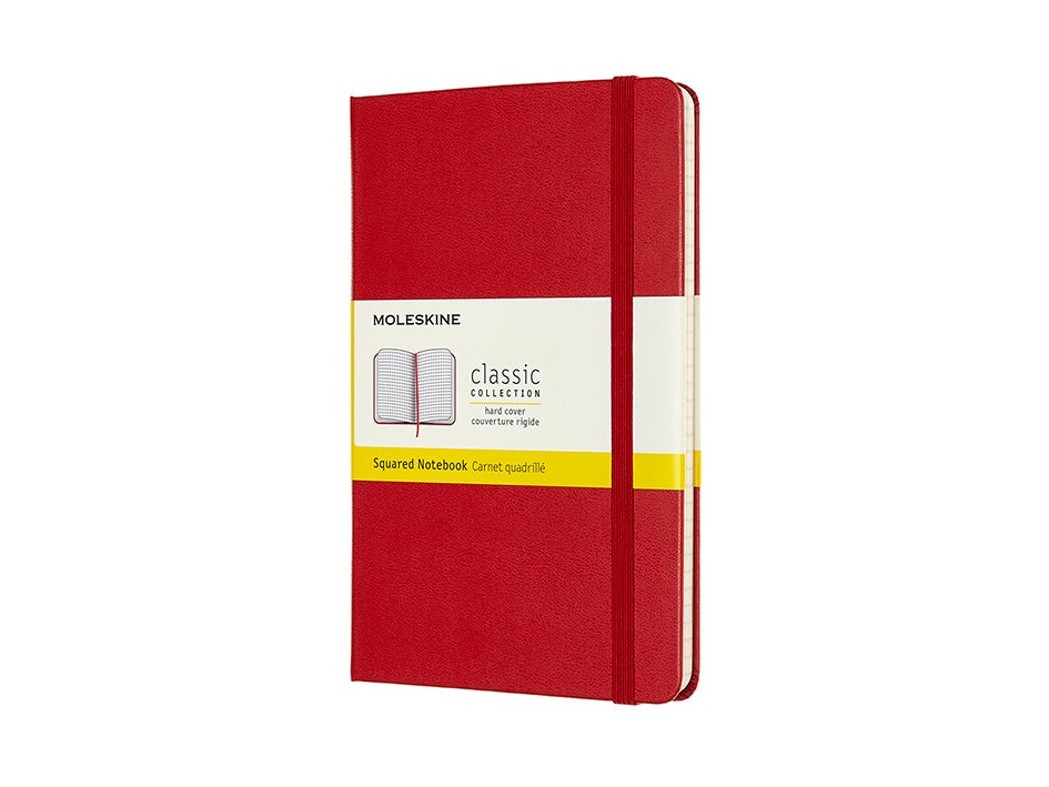 Moleskine Ntbk M Sq Scarl Red Hard