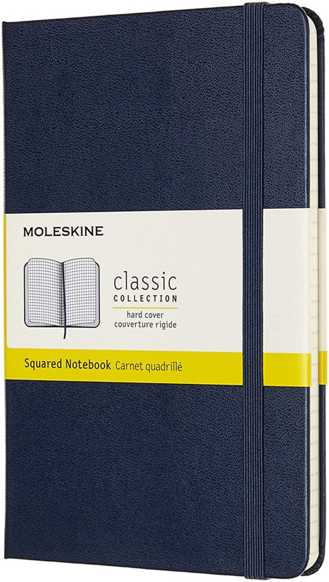 Moleskine Ntbk M Sq Saph Blue Hard