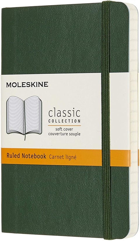 Moleskine Notatbok Linjert Myrtle Green Soft Pocket