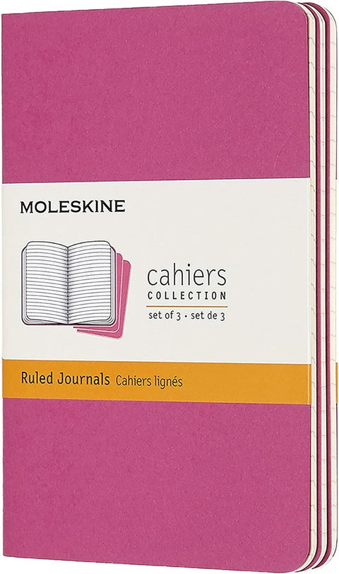 Moleskine Notatbok 3pk P Linjert Kinetic Pink