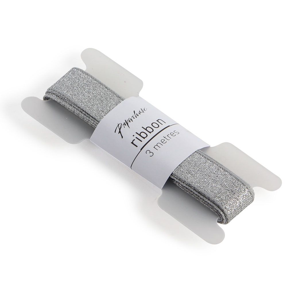 Gavebånd Silver m/Glitter 16mm 3M