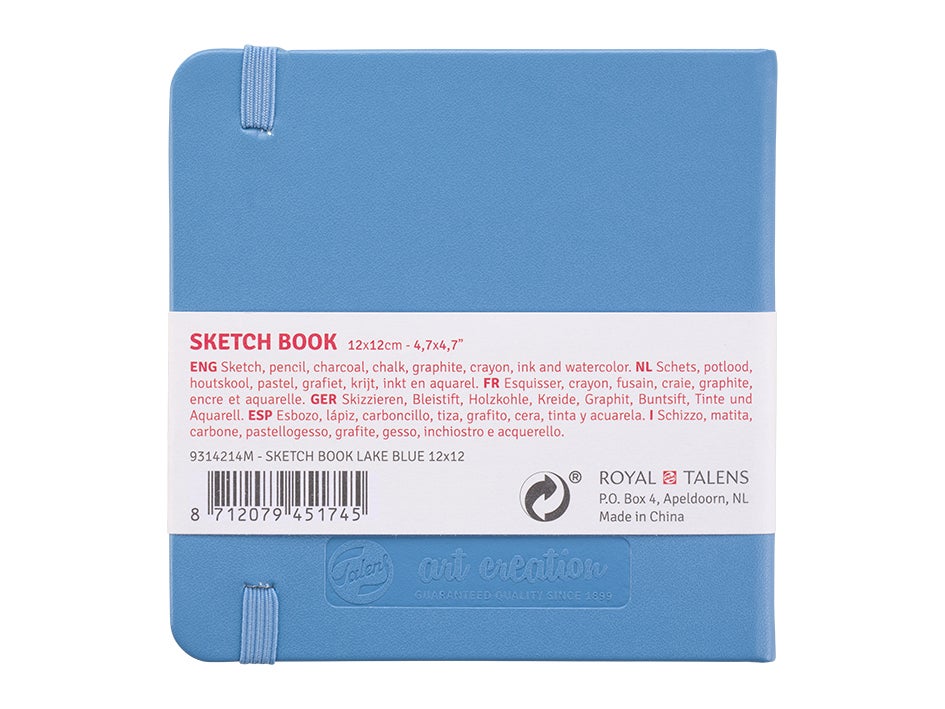 Art Creation Skissebok m/strikk Lys blå- 12x12cm 1