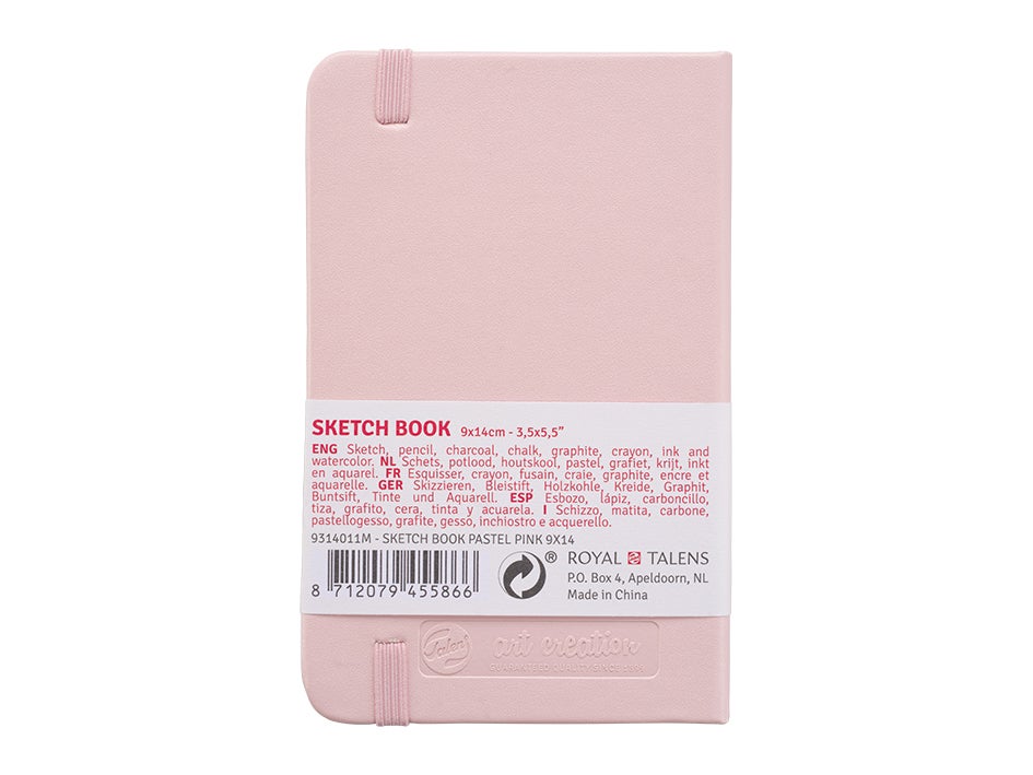 Art Creation Skissebok m/strikk Rosa 9x14cm 140g