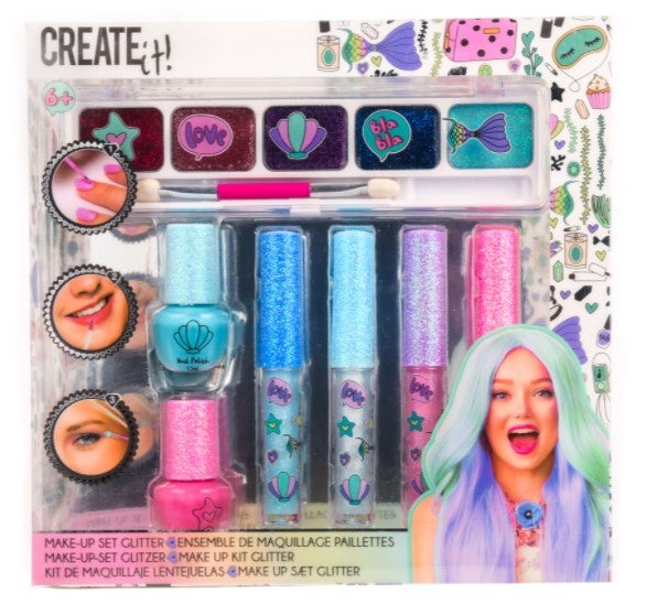 Make Up Set Glitter Mermaid 7 Pcs Create It