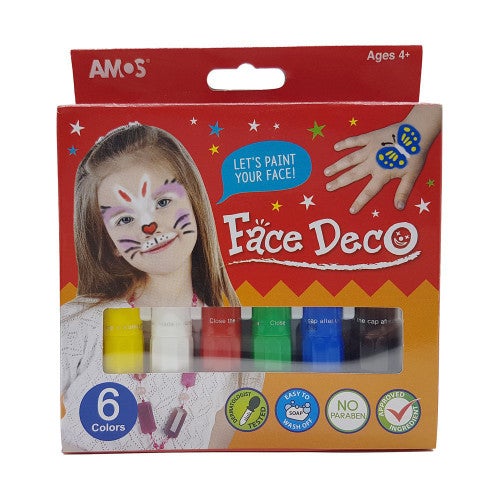 Amos Face Deco Ansiktsmaling 6pk Ass