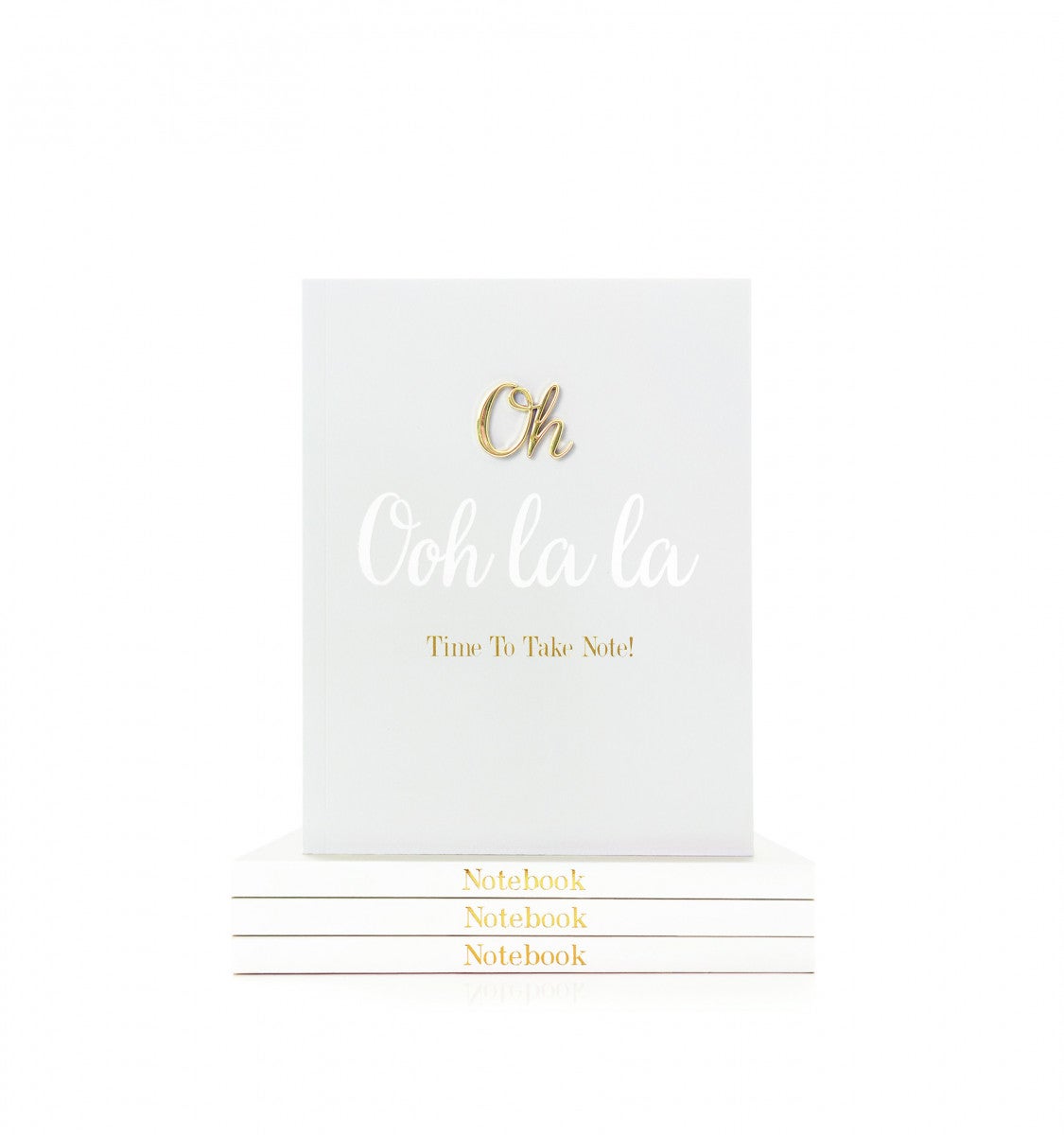 Notatbok Ooh La La A6 Lysgrå/Gull