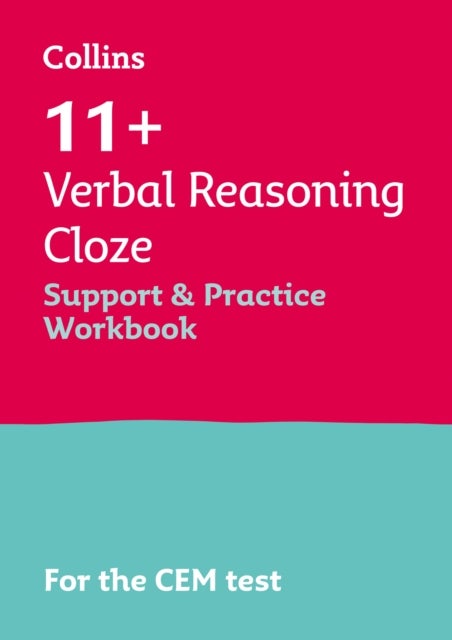 Bilde av 11+ Verbal Reasoning Cloze Support And Practice Workbook Av Collins 11+, Teachitright