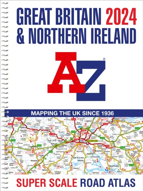 Bilde av Great Britain A-z Super Scale Road Atlas 2024 (a3 Spiral) Av A¿z Maps