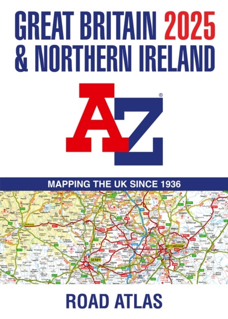 Bilde av Great Britain &amp; Northern Ireland A-z Road Atlas 2025 (a3 Paperback) Av A-z Maps