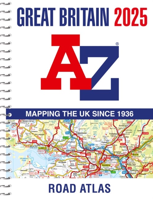 Bilde av Great Britain A-z Road Atlas 2025 (a4 Spiral) Av A-z Maps