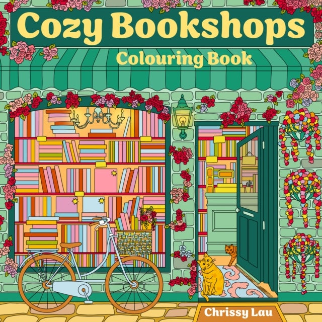 Cozy Bookshops: Colouring Book