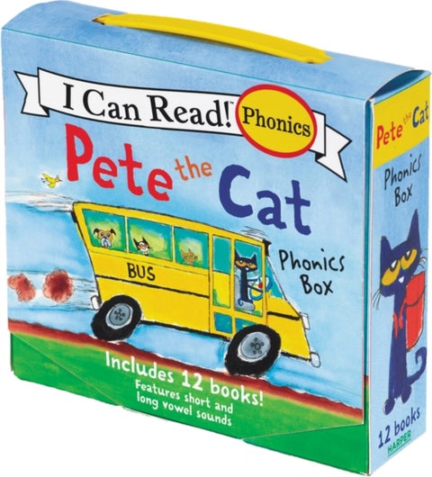 Pete the Cat 12-Book Phonics Fun! - Includes 12 Mini-Books Featuring Short and Long Vowel Sounds