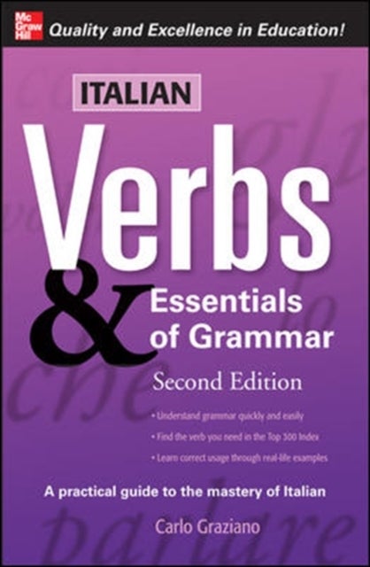Bilde av Italian Verbs &amp; Essentials Of Grammar, 2e. Av Carlo Graziano