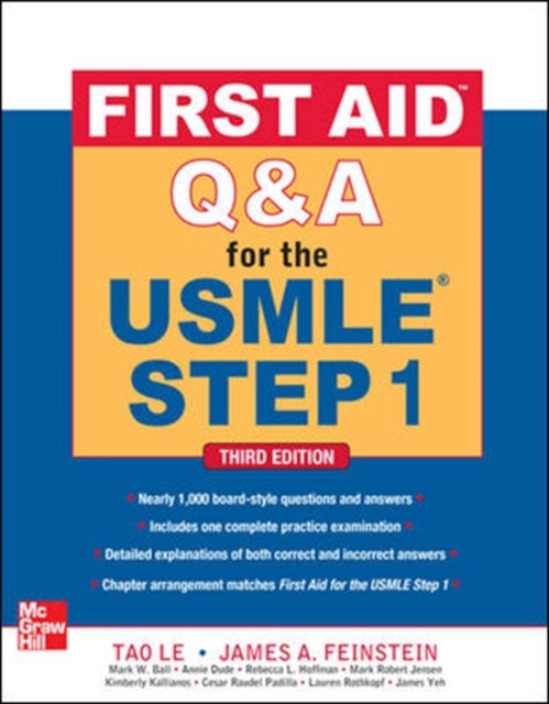 Bilde av First Aid Q&amp;a For The Usmle Step 1, Third Edition Av Tao Le, James Feinstein