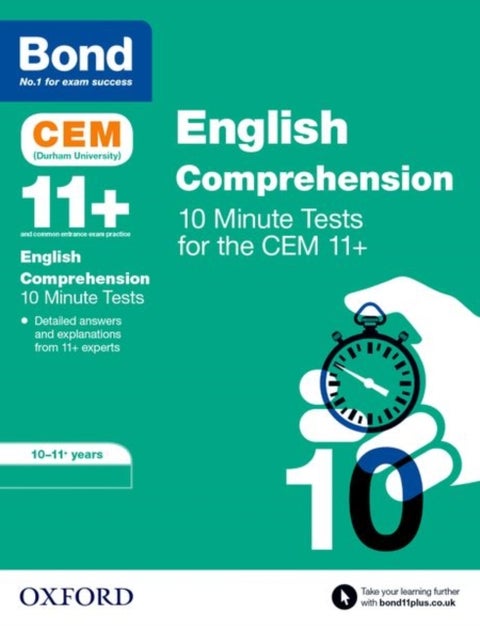 Bond 11+: CEM English Comprehension 10 Minute Tests: Ready for the 2024 exam - 10-11 Years
