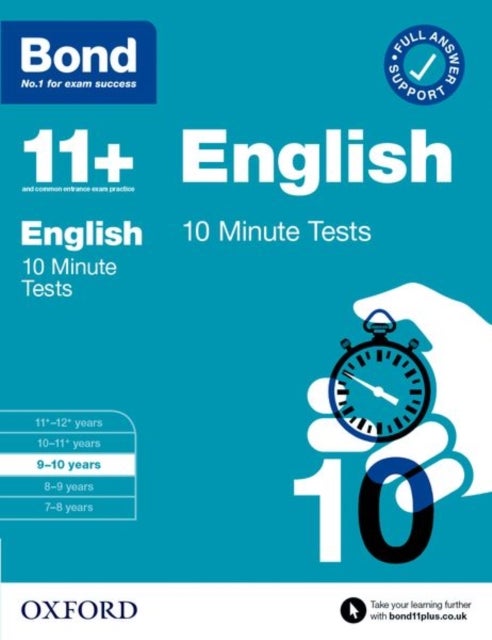Bilde av Bond 11+: Bond 11+ 10 Minute Tests English 9-10 Years: For 11+ Gl Assessment And Entrance Exams Av Sarah Lindsay, Bond 11+