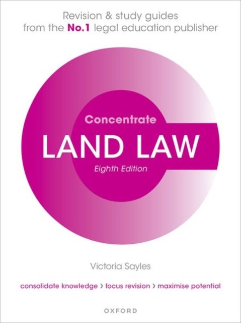 Bilde av Land Law Concentrate Av Victoria (visiting Lecturer Bpp And University Of Law) Sayles