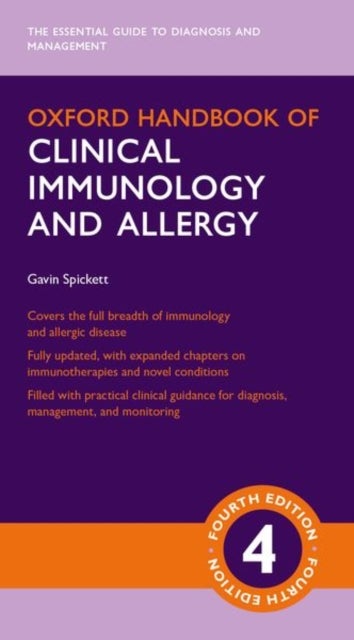 Bilde av Oxford Handbook Of Clinical Immunology And Allergy Av Gavin (consultant Clinical Immunologist Consultant Clinical Immunologist Royal Victoria Infirmar