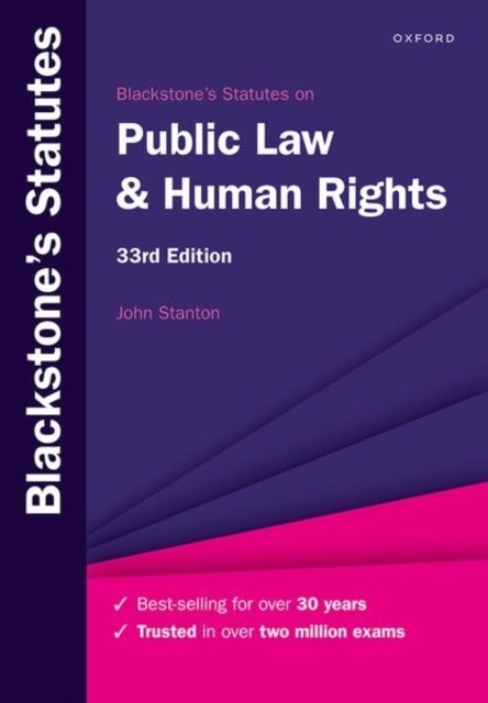 Bilde av Blackstone&#039;s Statutes On Public Law &amp; Human Rights Av John (senior Lecturer In Law At The City Law School City University Of London Senior Le