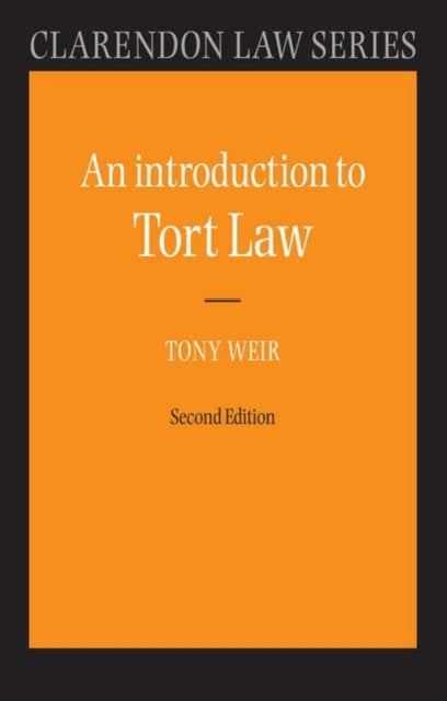 Bilde av An Introduction To Tort Law Av Tony (fellow Of Trinity College Cambridge) Weir
