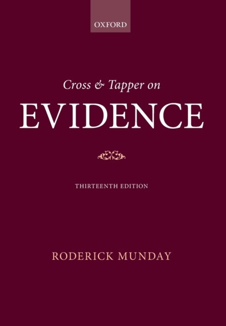Bilde av Cross &amp; Tapper On Evidence Av Roderick (reader Emeritus In Law Reader E Munday