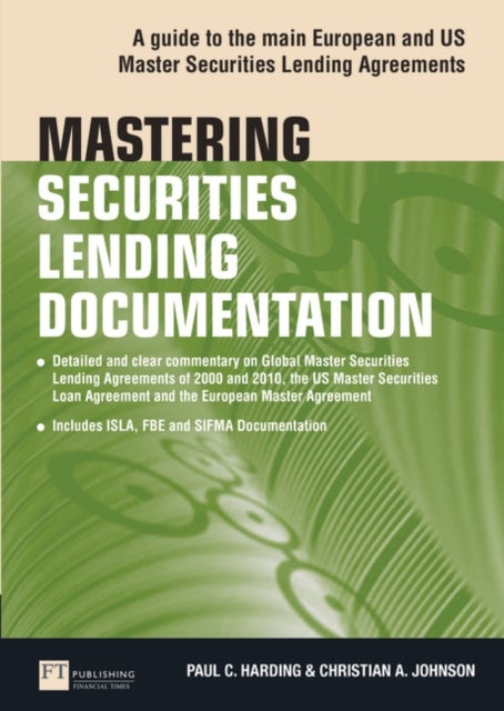 Bilde av Mastering Securities Lending Documentation Av Paul Harding, Christian Johnson