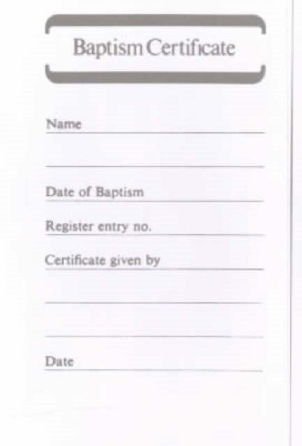 Bilde av Baptism Certificate Book B5