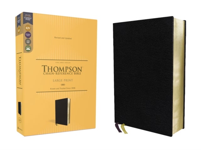Bilde av Kjv, Thompson Chain-reference Bible, Large Print, European Bonded Leather, Black, Red Letter, Comfor