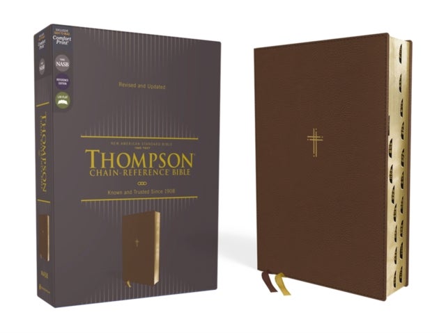 Bilde av Nasb, Thompson Chain-reference Bible, Leathersoft, Brown, 1995 Text, Red Letter, Thumb Indexed, Comf