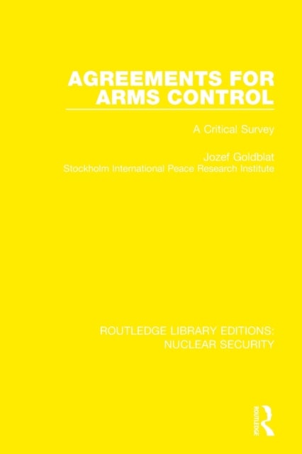 Bilde av Agreements For Arms Control Av Jozef Goldblat, Stockholm International Peace Research Institute