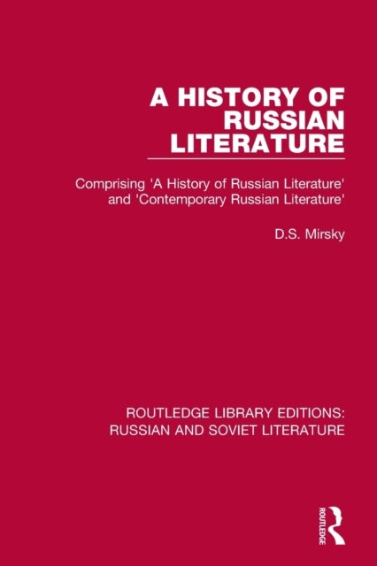 Bilde av A History Of Russian Literature Av D.s. Mirsky